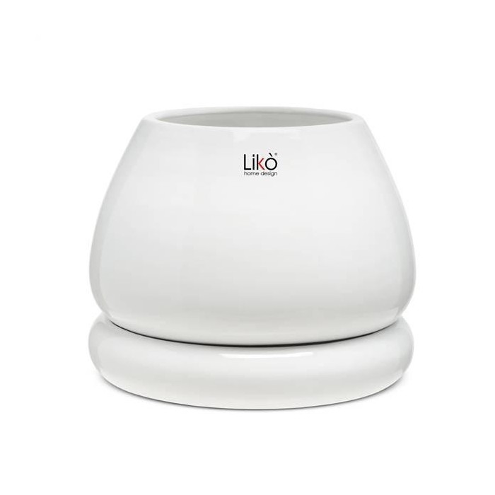 VASO NIKO D. 15 H 16  PLATE - WHITE